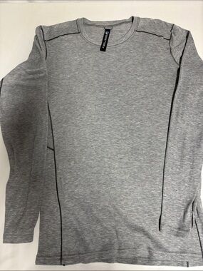 KÜHL Men’s Gray Long Sleeve Performance Base Layer Shirt Thumbholes Outdoor